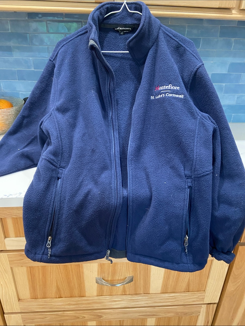 Port Authority Navy Fleece Jacket with Label